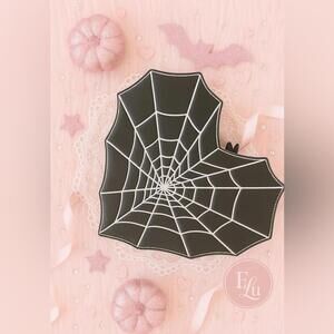 Mad Engine Spiderweb Heart Crossbody Bag – Black & White Halloween Purse – NWT